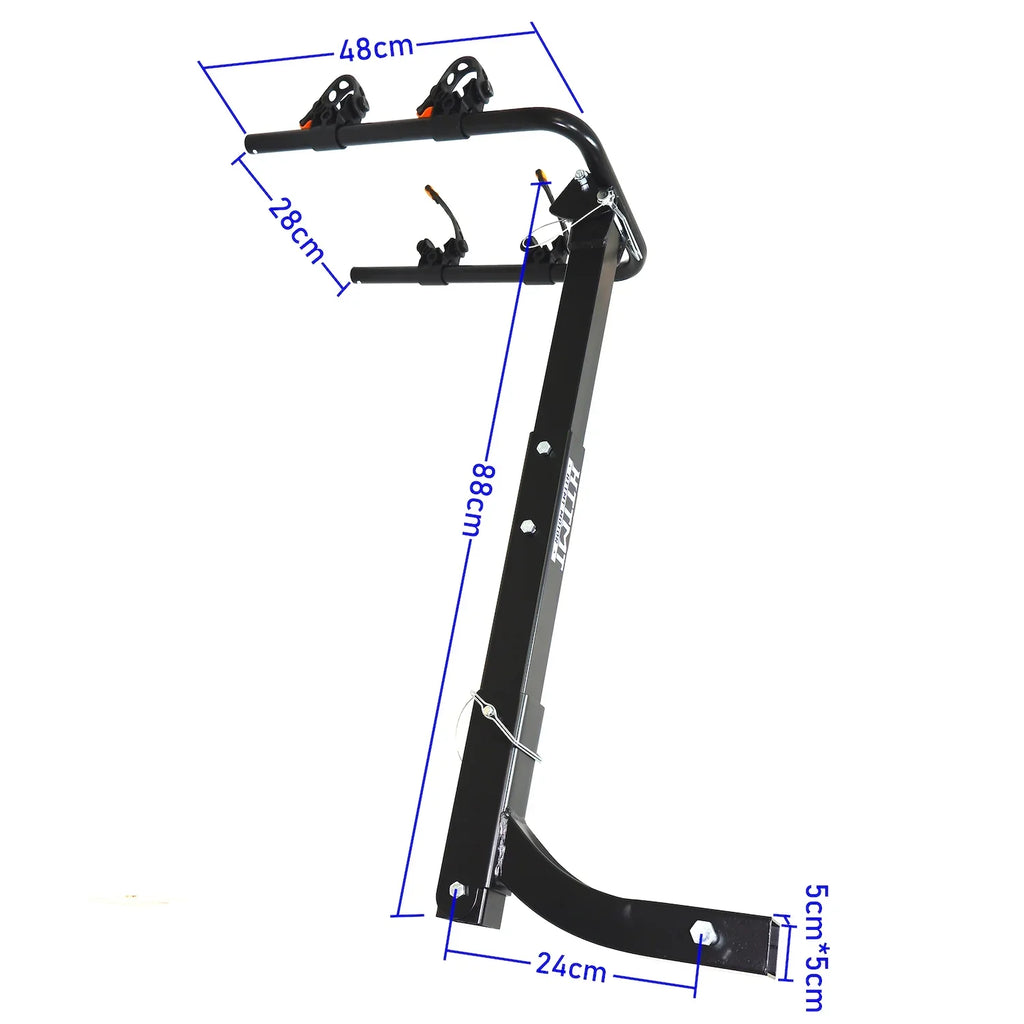 2 Bike Rack Bicycle Carrier Hitch Mount w/ 2" Receiver For Car Truck SUV Transport