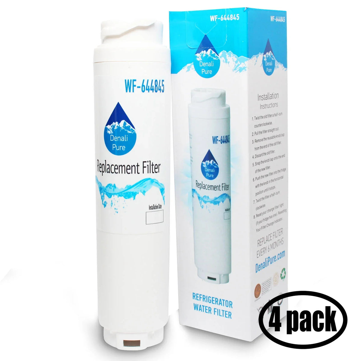 4-Pack suitable with Bosch RWF1110 Refrigerator aqua Filter - suitable with Bosch RWF1110 Fridge liquid Filter Cartridge