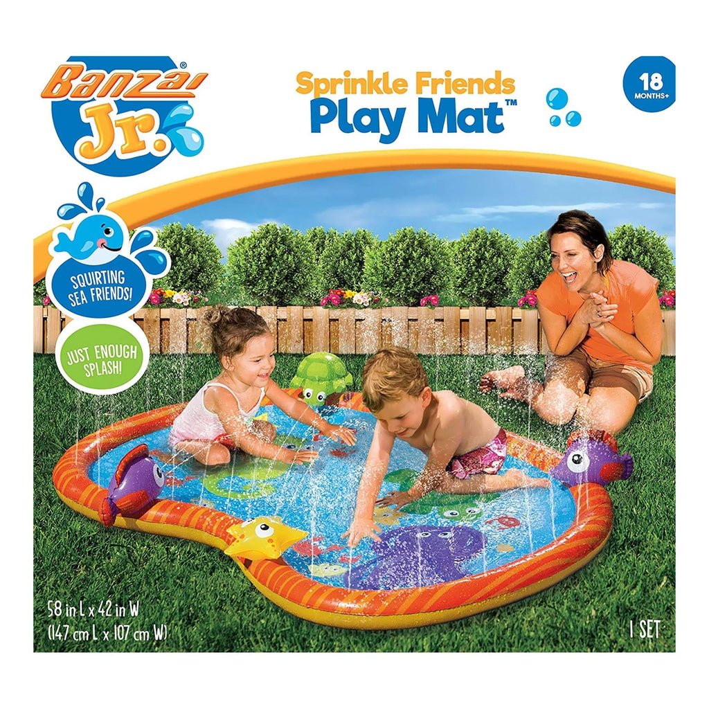 58 Inch Sprinkle Friends Outdoor liquid Play Mat. Banzai Jr