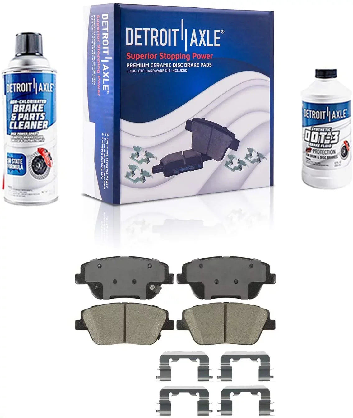Detroit Axle - Brake Kit for 2011 2012 2013 2014 2015 Hyundai Sonata Kia Optima Disc Brake Rotors and Ceramic Brakes Pads Front & Rear Replacement, Brakes and Rotors