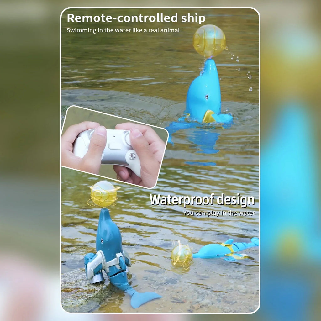 Remote  ship,Demo Head liquid Waterproof Animal craft Remote moisture Remote craft Head Ball Head Click aqua Dolphin Toy Kids Pool ship Waterproof /one Animal River Pool Toy Kids