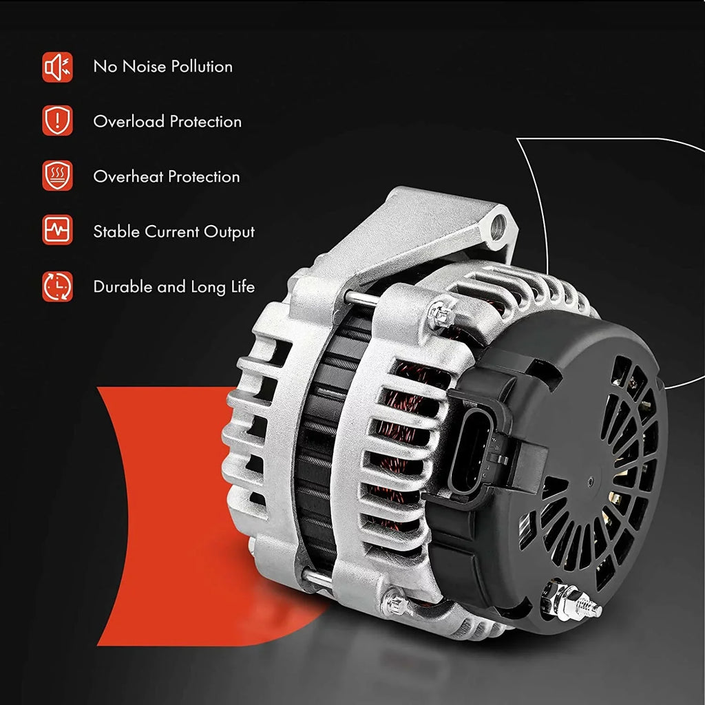 A-Premium Alternator matching with Isuzu Trooper 2000-2002 & Acura SLX 1999, V6 3.5L, 90Amp 12Volt CW 6-Groove Clutch Pulley