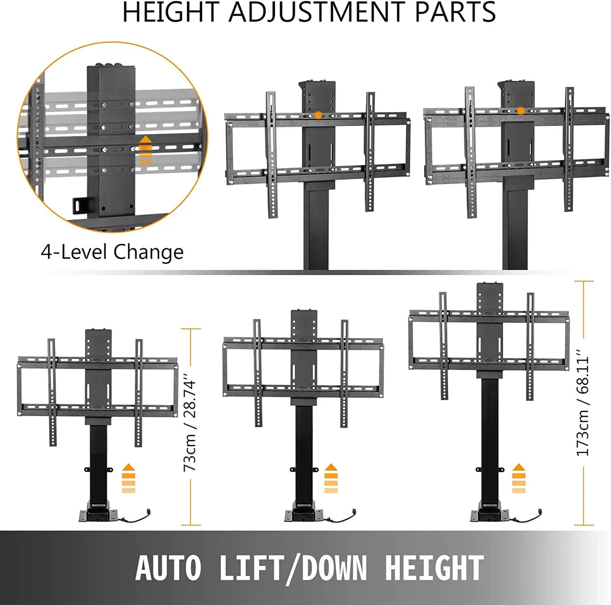 BENTISM TV Lift Motor for 32” ~ 70” TVs Height Adjustable w/ Remote Controller New