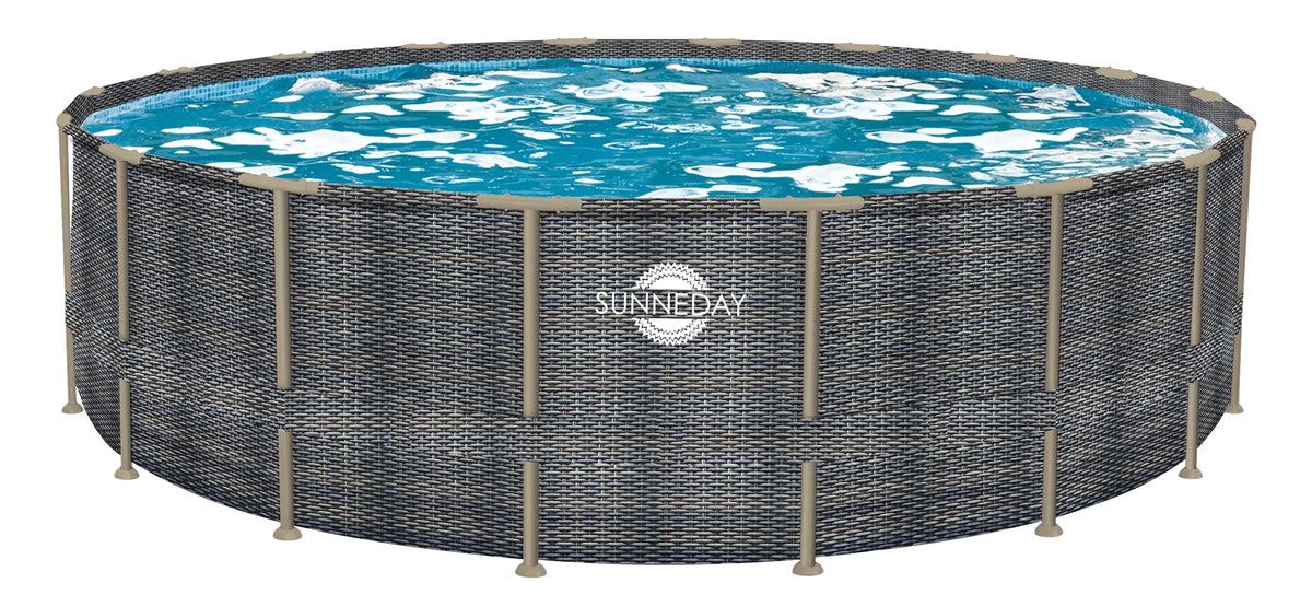 Round x 52 in.. Sunneday Oasis Rattan Soft-sided 18 ft