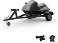 Custom Contour Fit Weatherproof Jet Ski wrap for Kawasaki Ultra 250 LX 2007-2008 - Gray/Black Color - All atmospheric conditions - Trailerable - Protect from Rain & Sun! Includes Trailer Straps & Storage Bag