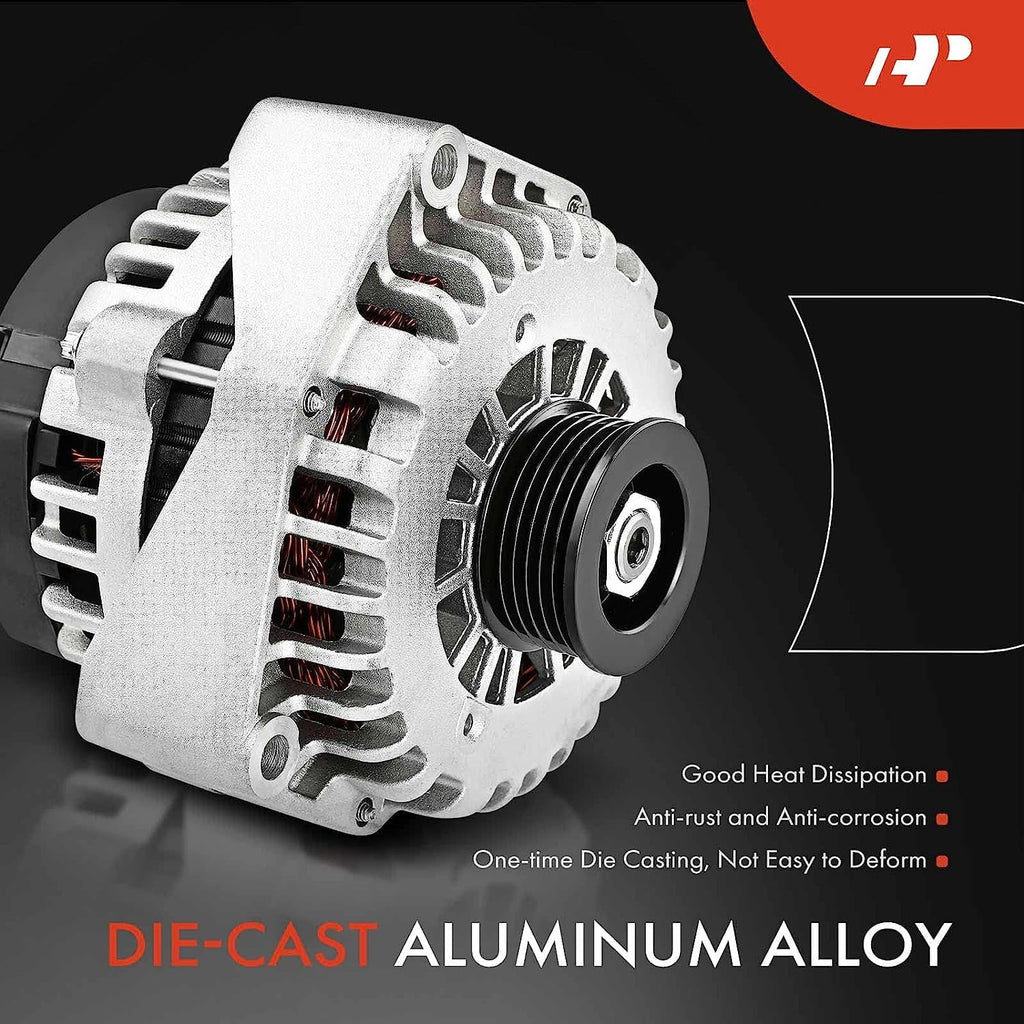 A-Premium Alternator matching with Isuzu Trooper 2000-2002 & Acura SLX 1999, V6 3.5L, 90Amp 12Volt CW 6-Groove Clutch Pulley