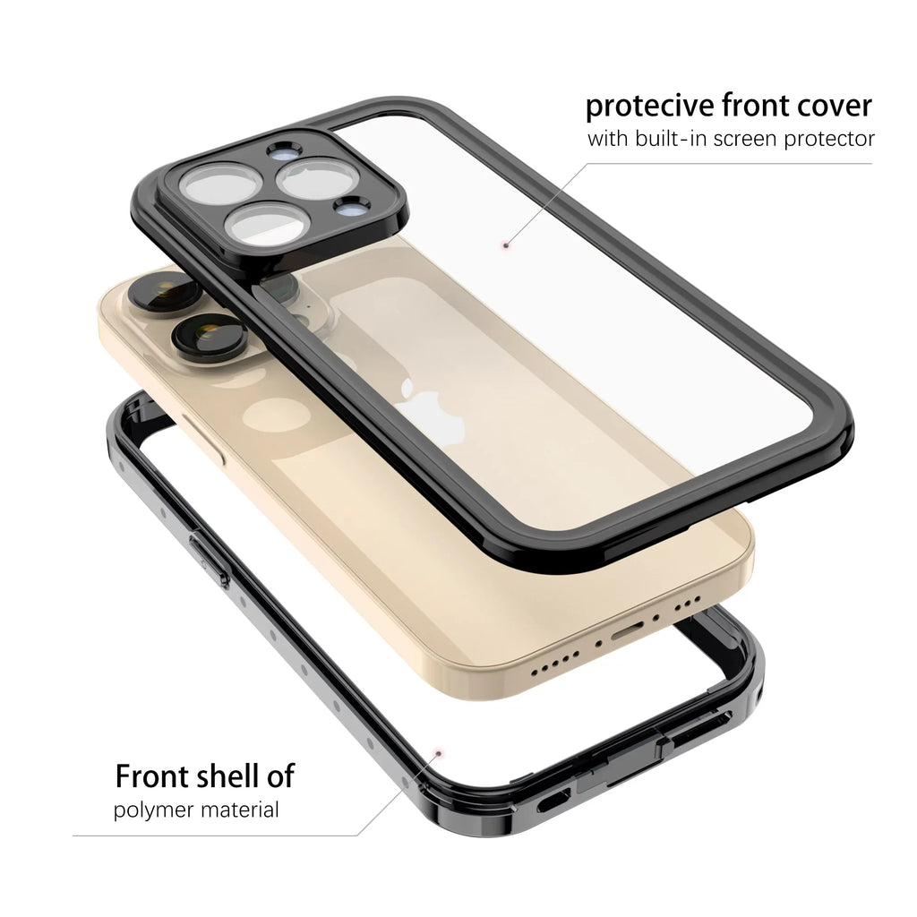 SaniMore for iPhone 14 Pro Max 6.7" 2022 Case with Built-in Screen Protector Dustproof Strong Drop protected Full Body Protective Waterproof wrap for iPhone 14 Por Max 6.7 2022, Clear