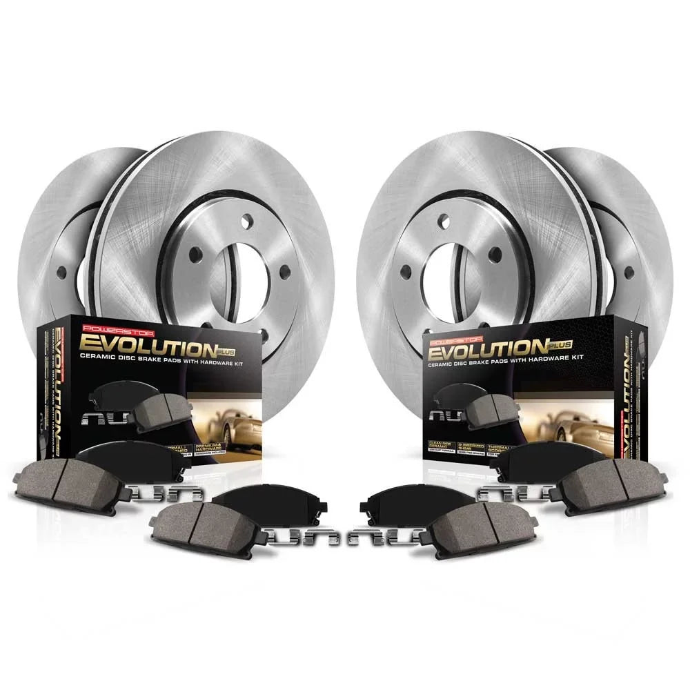 Power Stop Front and Rear Stock Replacement Brake Pad and Rotor Kit KOE8359 Fits 2019 Nissan Sentra
