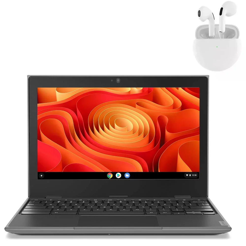 PreOwned  100e Laptop 11.6"  Processor 4GB RAM 64GB SSD Windows 10 Pro with Wireless Earbuds (scratch and dent)
