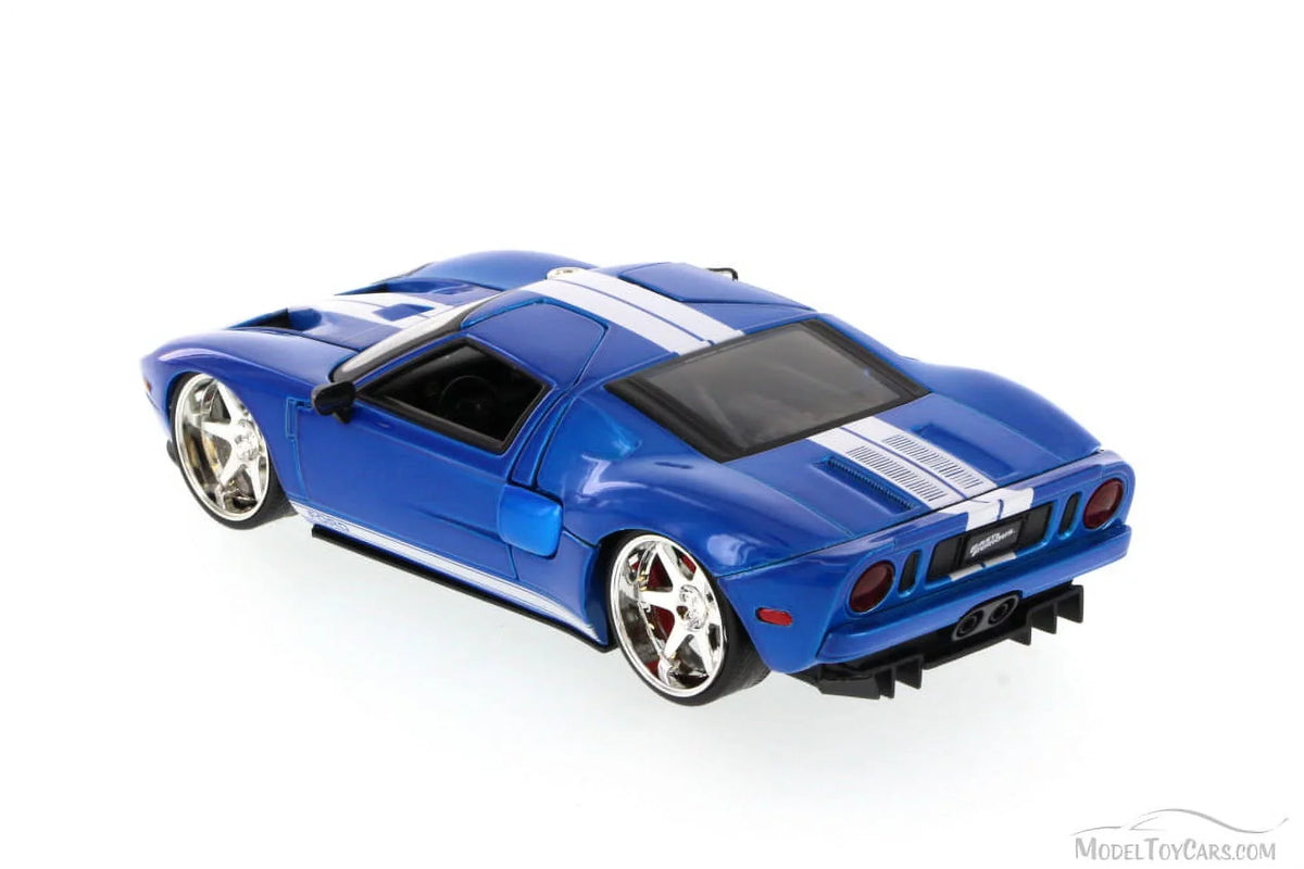 GT Blue with White Stripes \Fast & Furious 7\" (2015) Movie 1/24 Diecast Model Car by Jada"