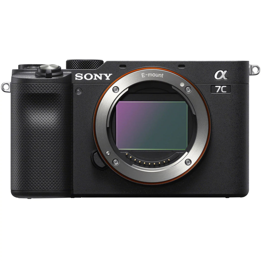 a7C Mirrorless Full Frame Camera Body with  FE 50mm F1.8 Full-frame Lens SEL50F18F Black ILCE7C/B Bundle with Deco Gear Photography Backpack Case , Software and Accessories
