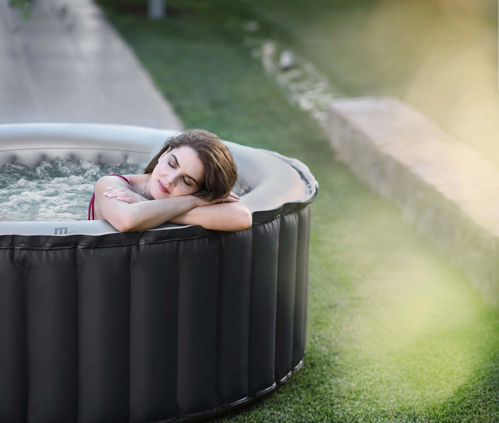 Mspa Silver Cloud, Delight Series, Inflatable Hot Tub & Spa, 118 Jets, 700w Massage Air Blower, 1350w aqua Heater, One Piece Easy Install, Round, 2+2 Persons