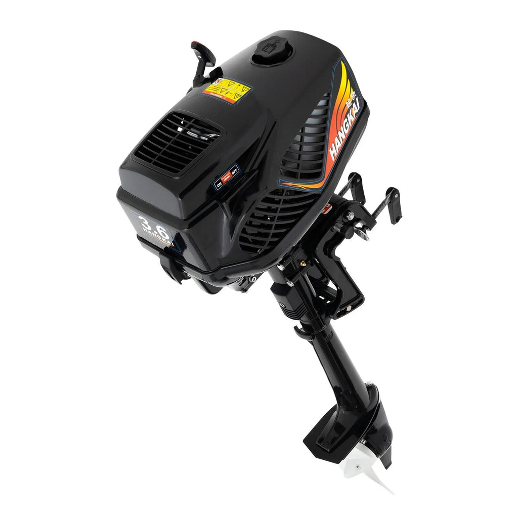 HANGKAI 2 Stroke 3.6  Outboard Motor Fishing vessel Engine aqua Cooling CDI Outboard vessel Motor 90cm/35.4in