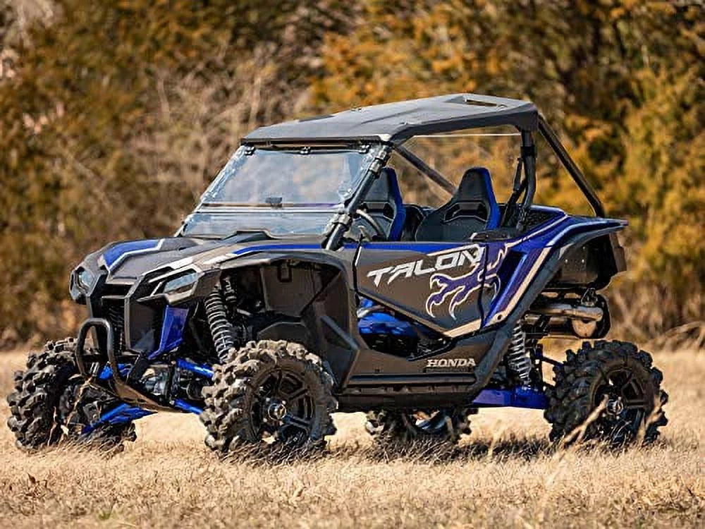 SuperATV Heavy Duty Scratch protected Flip 3|in|1 Windshield for Honda Talon 1000 (2019+) | Hard Coated for Extreme Durability | Designed for Year|Round Riding|FWS-H-TAL-70