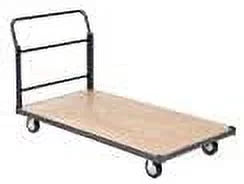 Global Industrial  Steel Bound Wood Deck Platform Truck - Blue - Capacity 1400 lbs