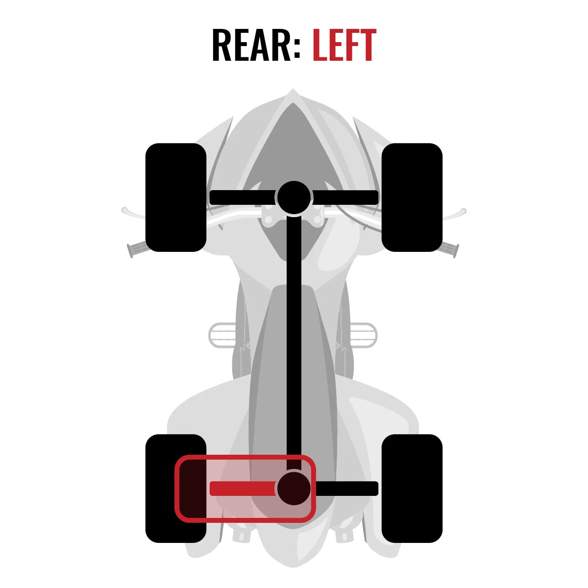 Sixity XT Rear Left Axle suitable with Can-Am Renegade 1000 2015 - EFI 4X4