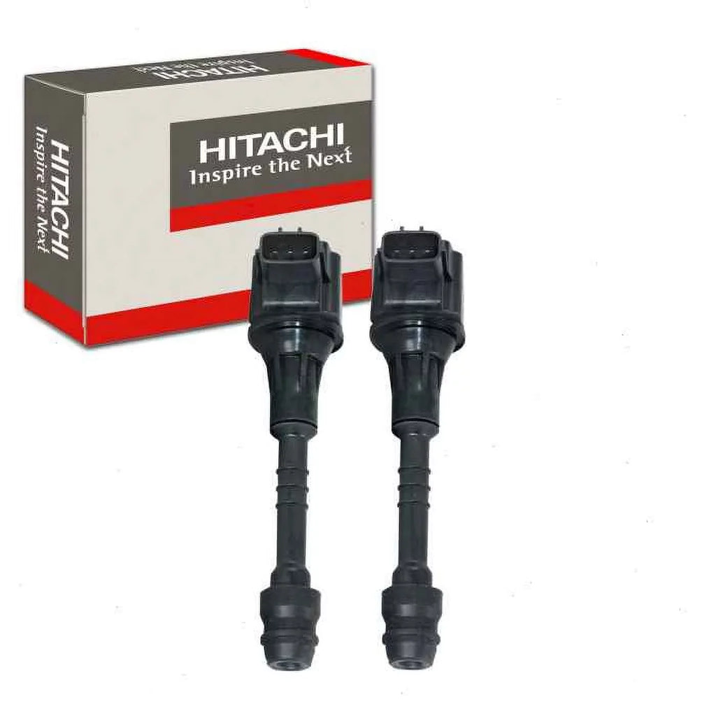 2 pc Hitachi IGC0010 Ignition Coils for 22448-6N000 22448-6N001 22448-6N002 22448-6N010 22448-6N011 22448-6N012 22448-6N015 22448-AU300 C1397 E381 Spark Plug Wire Boot
