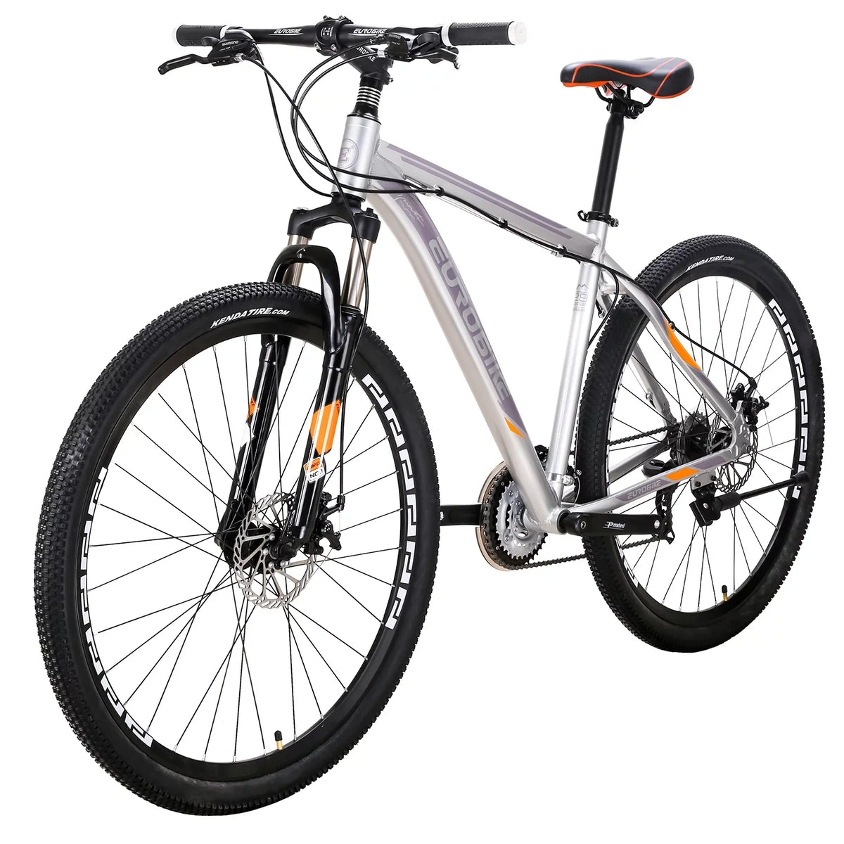 Mountain Bike, Eurobike X9 Mountain Bikes 29 Inches, 29er, 19 inch Aluminum, 21 Speed,Dual Disc Brakes, Mens Bicycle for Adults Multi-Spoke Silver
