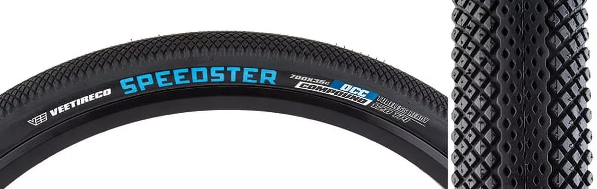 Speedster Tire 700x35 Tubeless Blk 120tpi BProof Aramid Belt Ebike. Vee Tire Co