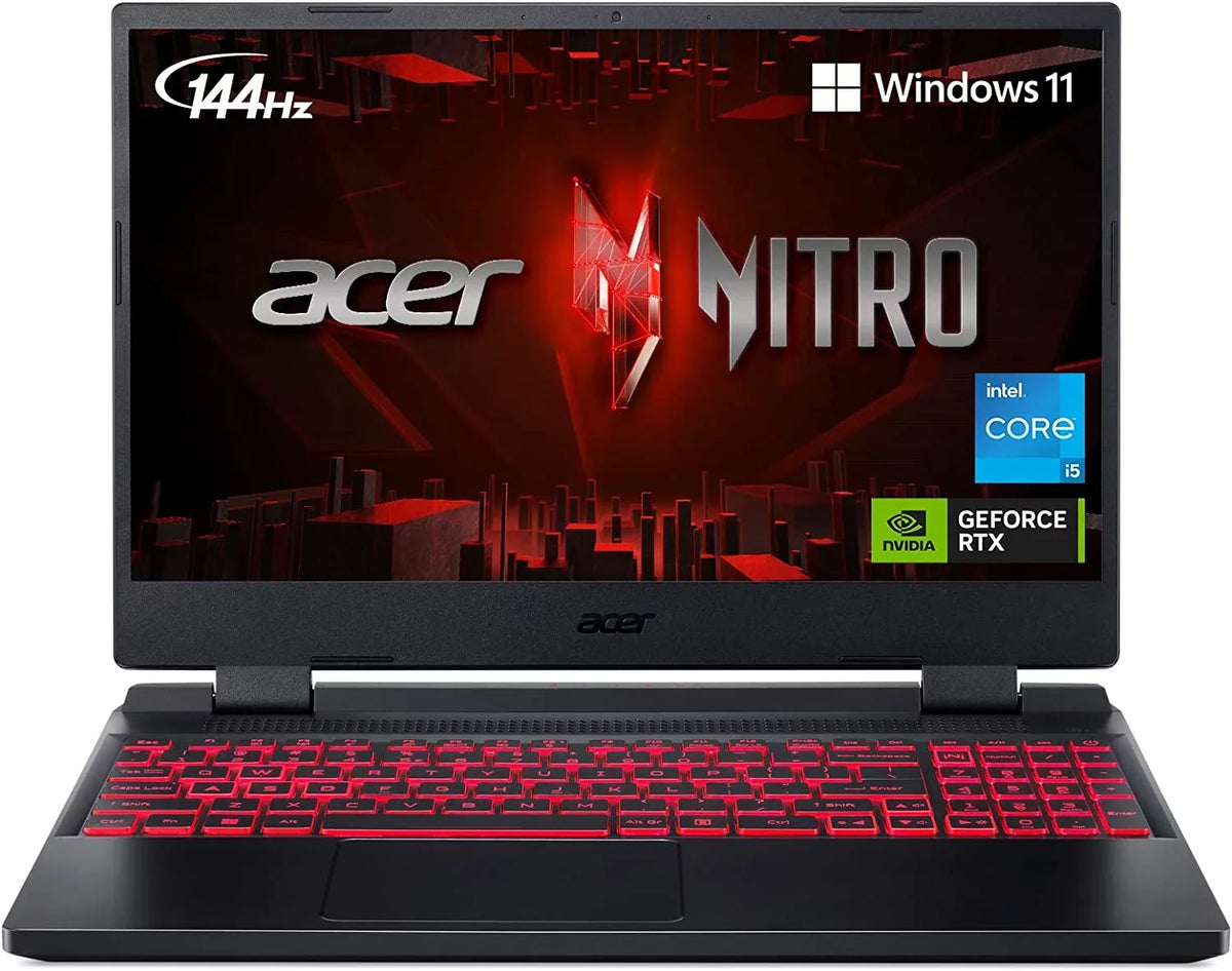 Nitro 5 AN515-58-57Y8 Gaming Laptop |  Core i5-12500H | NVIDIA GeForce RTX 3050 Ti Laptop GPU | 15.6" FHD 144Hz IPS Display | 16GB DDR4 | 512GB Gen 4 SSD | Killer Wi-Fi 6 | Backlit Keyboard