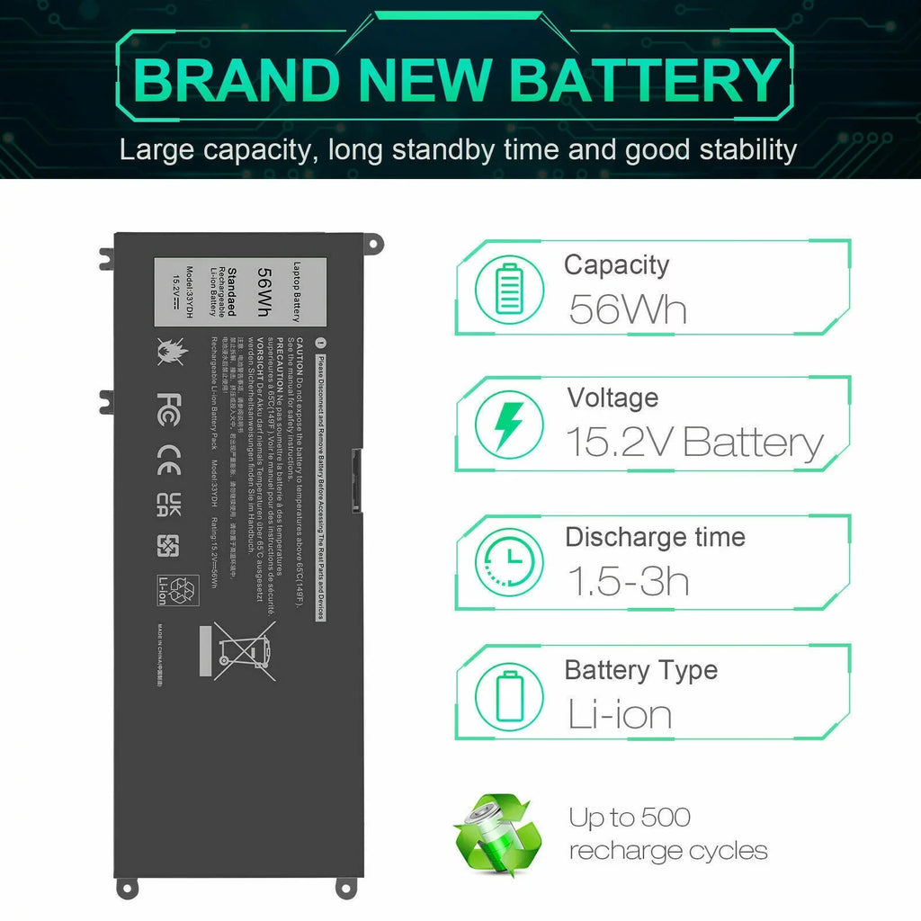 33YDH PVHT1 Laptop Battery for  (G3 G5 G7) 15 3579 5587 7588/17 3779