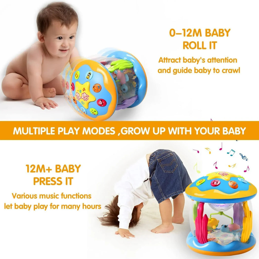Baby Toys 6-12 Months, Ocean Projector Light Up Toys Musical Baby Toys for 12-24 Months Crawling Learning Tummy Time Infant Toys for 1 2 3 Year Old Toddlers Boys Girls Gifts