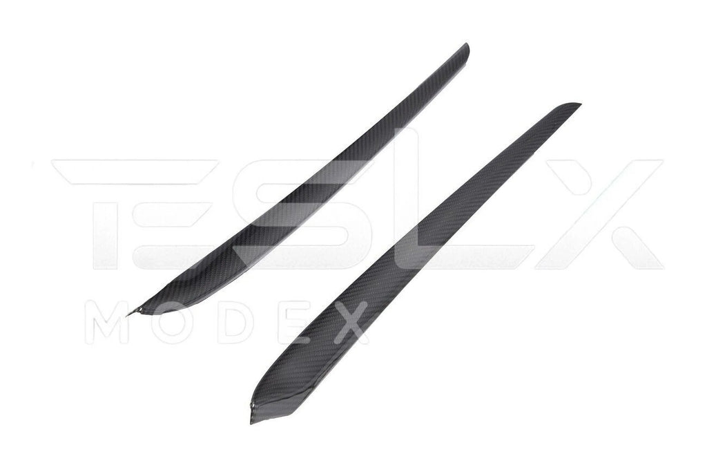 Replacement For 2020-2023 TESLA Model 3 & 2020-Up Model Y Factory Style CARBON FIBER Interior Front Door Trim Panel wrap Pair