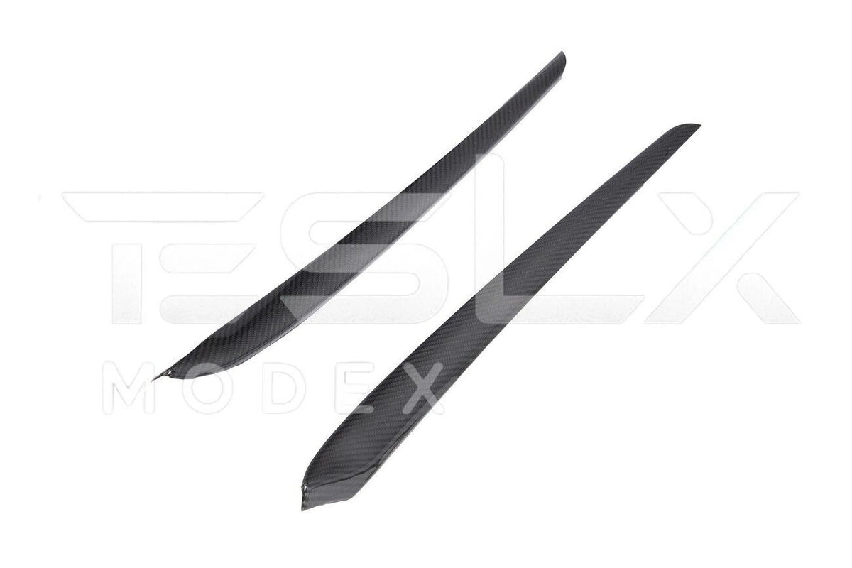 Replacement For 2020-2023 TESLA Model 3 & 2020-Up Model Y Factory Style CARBON FIBER Interior Front Door Trim Panel wrap Pair
