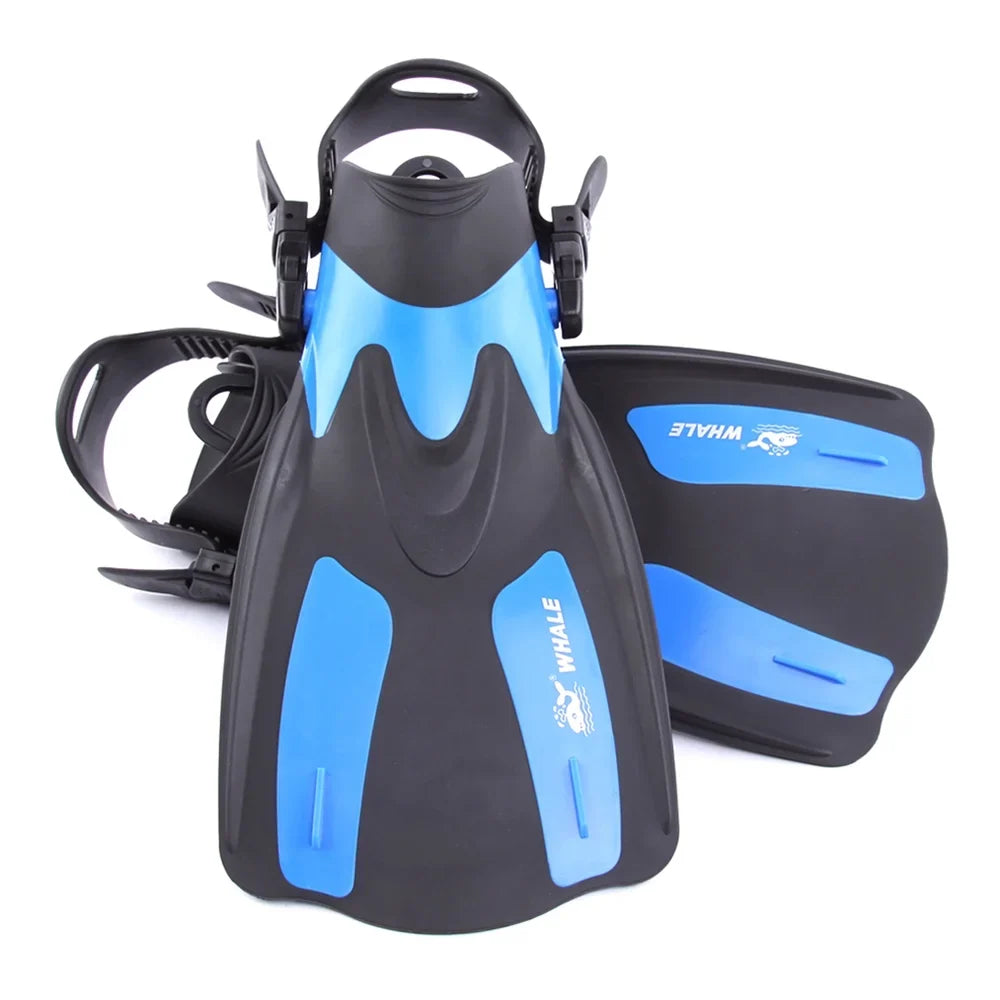 WHALE Adjustable Heel Swim Fins Perfect for Snorkeling and moisture