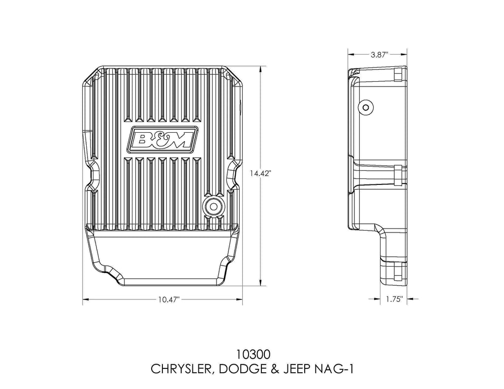 B&M 10300 Transmission Deep Pan, Chrysler NAG-1 Fits select: 2005 JEEP GRAND CHEROKEE LAREDO/COLUMBIA/FREEDOM, 2005-2006 CHRYSLER 300C TOURING