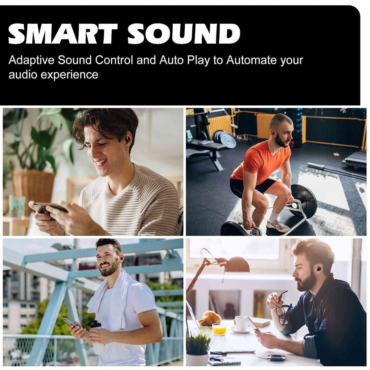 UrbanX True Wireless Bluetooth Earbuds + Charging Case, Black, Dual Connect, IPX5 liquid Resistance, Bluetooth 5.2 Connection, Balanced, Bass Boost appropriate with  K5 Pro