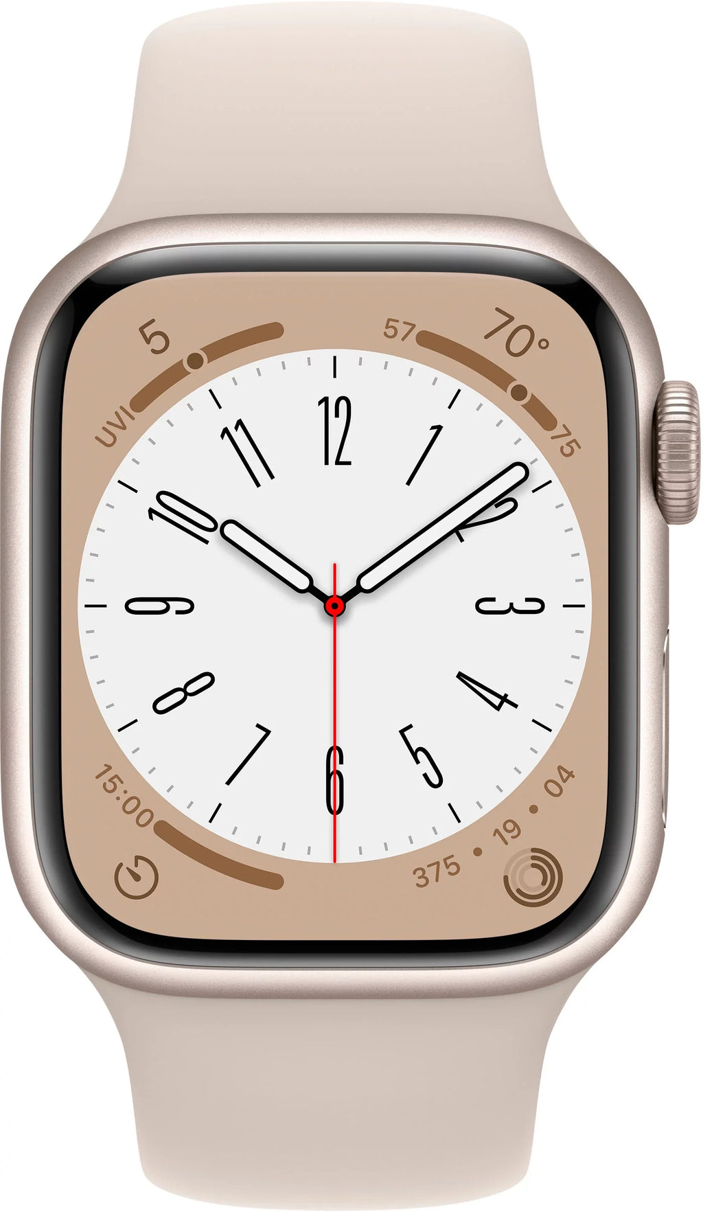 Restored  Watch Gen 8 Series 8 41mm Starlight Aluminum - Starlight Sport Band 3K762LL/A (Refurbished)