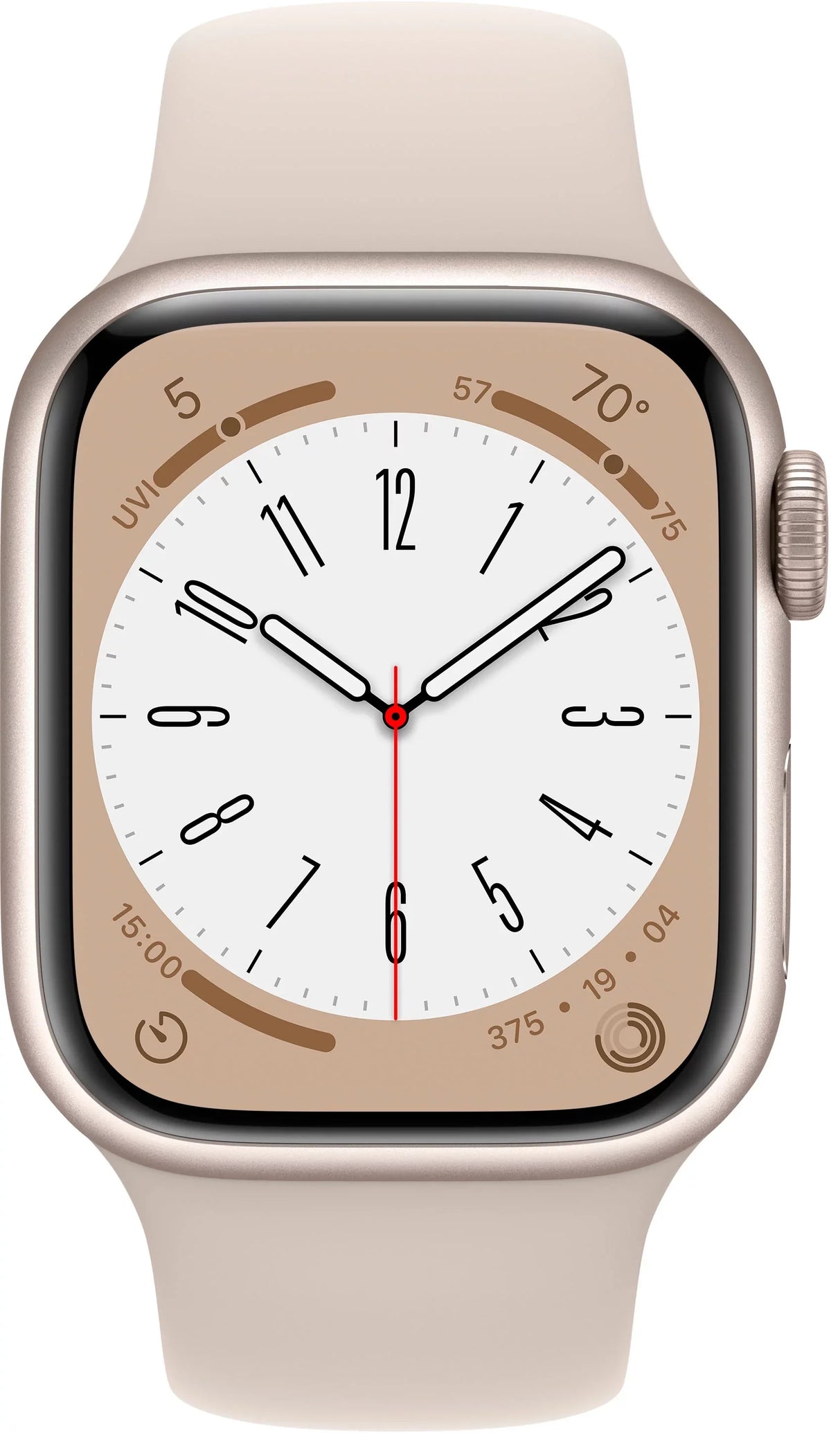 Restored  Watch Gen 8 Series 8 41mm Starlight Aluminum - Starlight Sport Band 3K762LL/A (Refurbished)