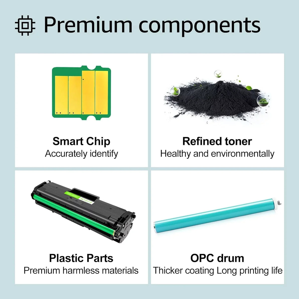 GREENCYCLE 2 Pack suitable for  MLT-D101S 101S Black Toner Cartridge Replacement with ML-2165 ML-2165W SCX-3400 SCX-3405W SCX-3405FW Printer