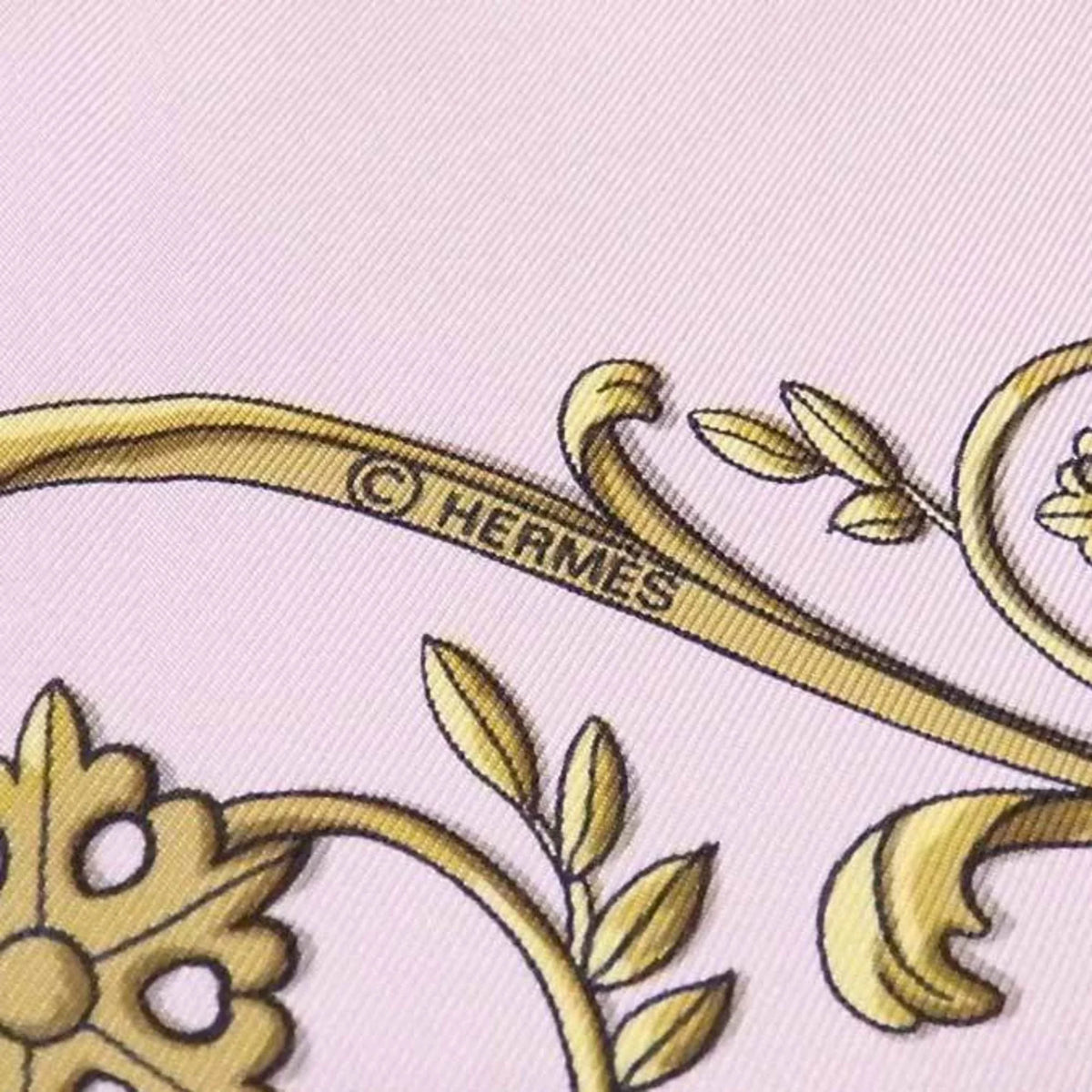 Pre-Owned Hermes HERMES Scarf Carre 90 La Promenade De Longchamps Silk Pink x Multicolor Ladies (Good)