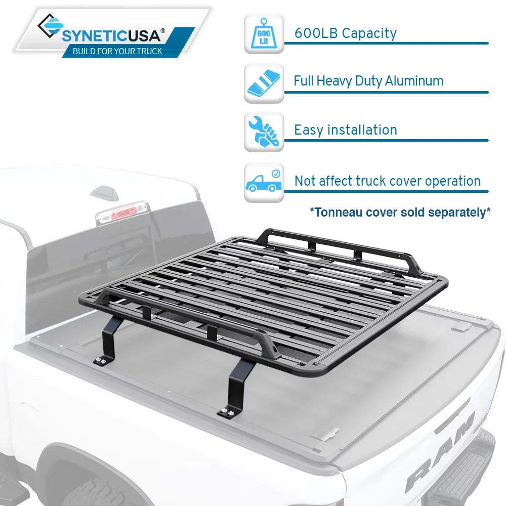 Syneticusa HD Heavy Duty Truck Bed Cargo Load Rack Kit matching with F150 Ram Silverado Tundra Titan