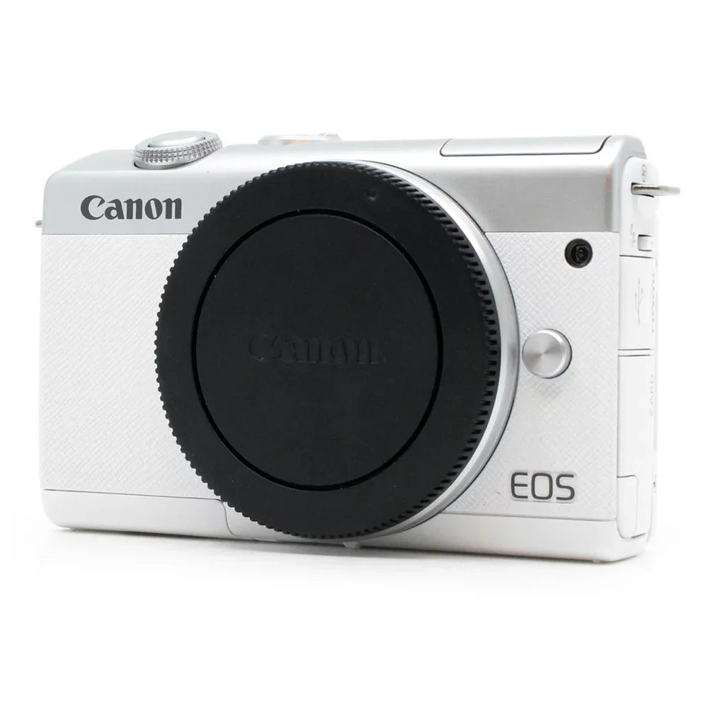EOS M200 DSLR Camera (White) +  15-45mm IS STM Lens + 32GB Class 10 Memory Card +  EOS Shoulder Bag 100ES + 58mm UV Filter + Card Reader + Lens Cap Holder - International Version