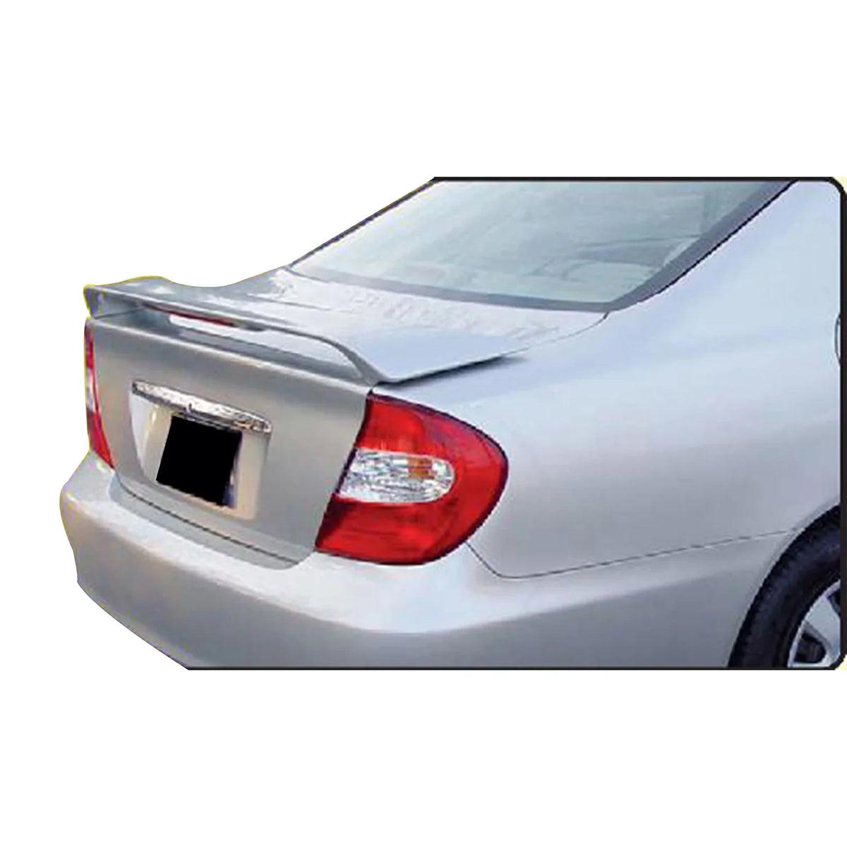 Ikon Motorsports Rear Trunk Boot Deck Lid Spoiler Wing Lip W/LED Brake Light 2002-2006  Camry OE Factory Style ABS Plastic Unpainted Gray Primer