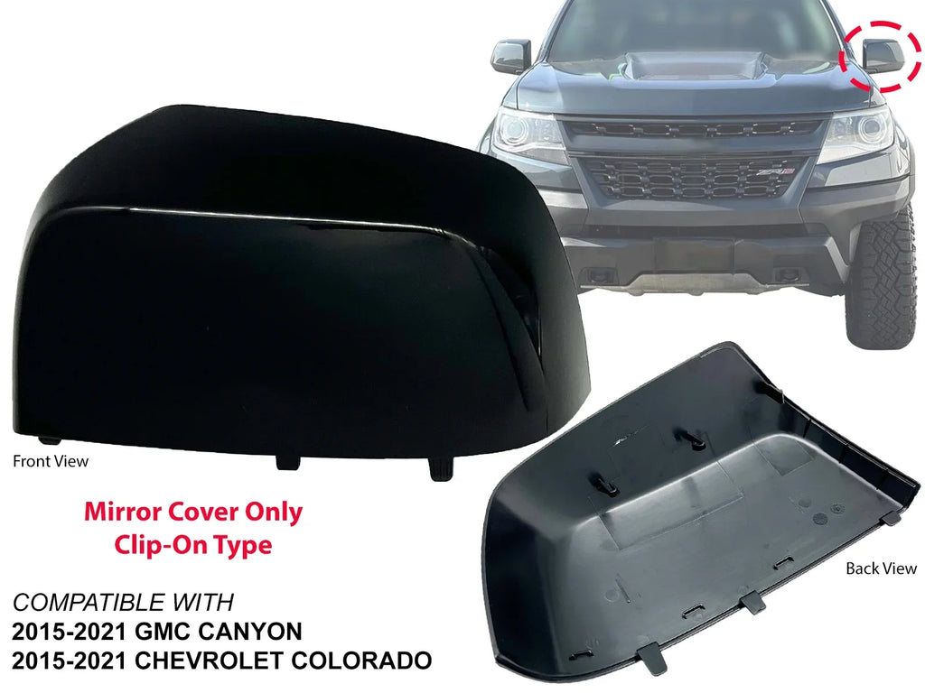 APA Replacement Paint to Match Black Mirror Cap wrap for 2015 - 2021 COLORADO CANYON Pickup Driver Left Side 23191153