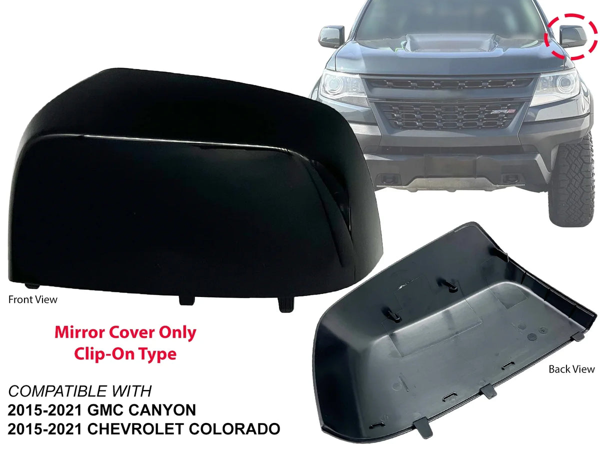 APA Replacement Paint to Match Black Mirror Cap wrap for 2015 - 2021 COLORADO CANYON Pickup Driver Left Side 23191153