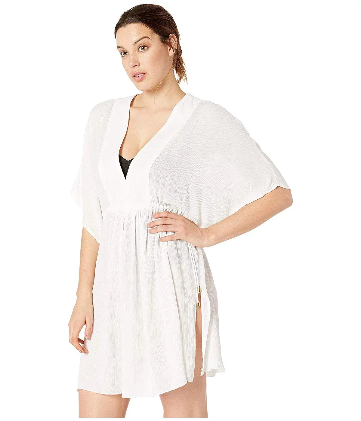 Ralph Lauren Crinkle Rayon protector Up Tunic Dress, Choose Sz/Color: XL/White