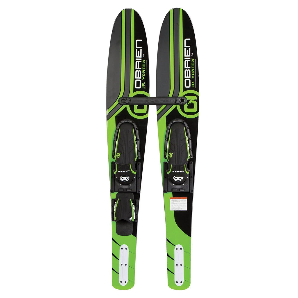 OBrien 54" Adjustable Combo moisture Skis, Kids Size 2-Mens Size 7, Green (2 Pack)