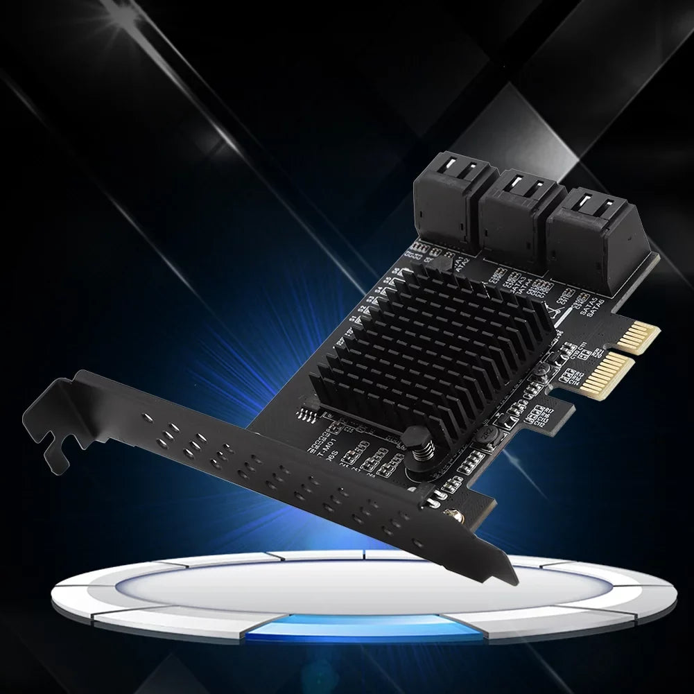 Jadeshay Card USB, 6-Port SATA 3.0 PCI Expansion Card Riser Card appropriate,3G 1.5G HDD