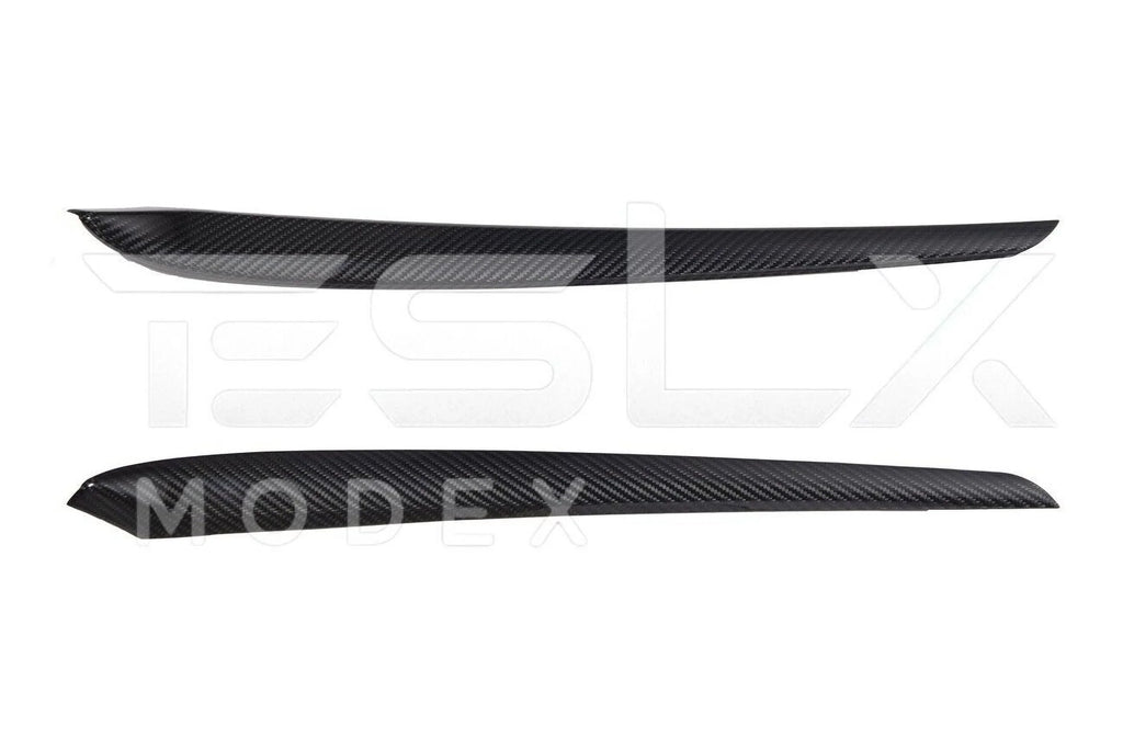 Replacement For 2020-2023 TESLA Model 3 & 2020-Up Model Y Factory Style CARBON FIBER Interior Front Door Trim Panel wrap Pair
