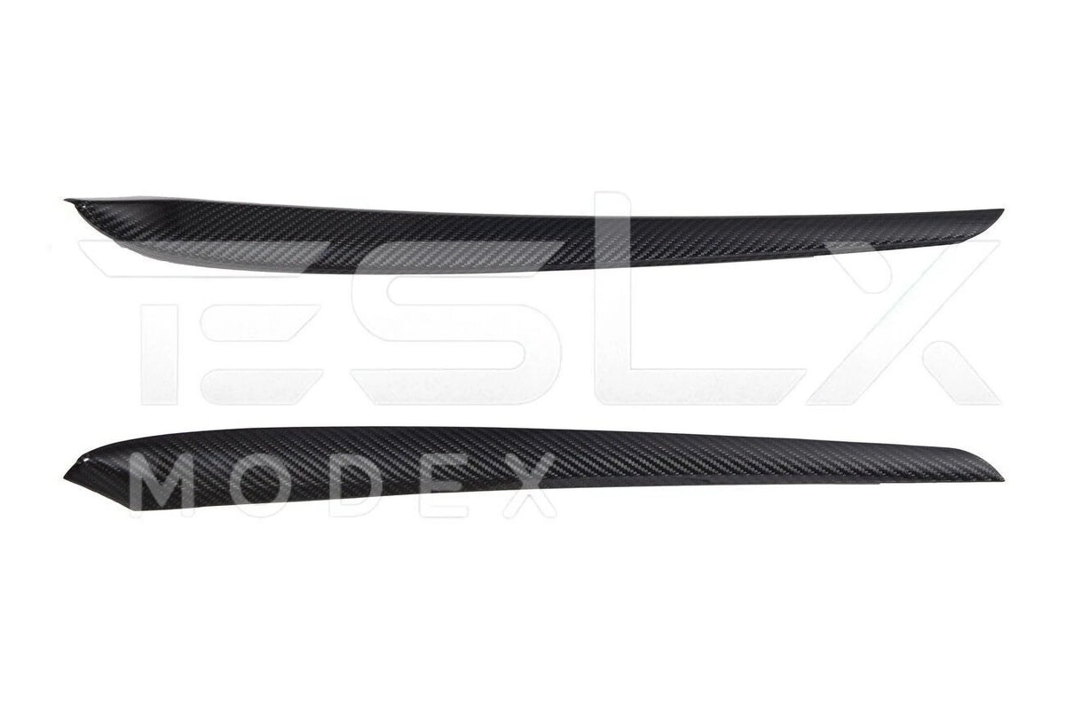 Replacement For 2020-2023 TESLA Model 3 & 2020-Up Model Y Factory Style CARBON FIBER Interior Front Door Trim Panel wrap Pair