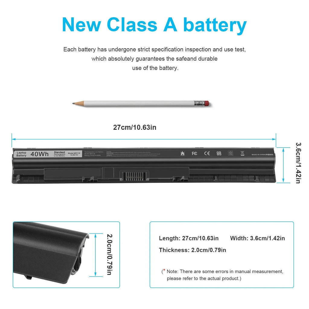 GXVJ3 HD4J0 K185W Battery for  Inspiron 14 15 17 5000 3000 Series 5559 5558 3551 2700mAh