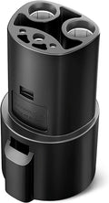 Campmoy Tesla to J1772 Adapter, 60A & 250V AC - matching with SAE J1772 Electric Vehicle (EV) Chargers (Black)