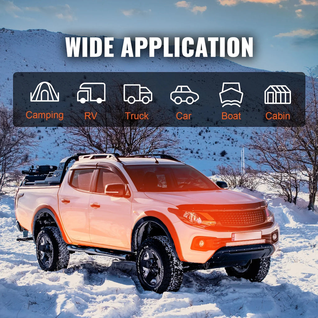 SKYSHALO 8kW Diesel Air Heater, Bluetooth App Controlled All-in-One Diesel Heater with Auto Height Adjustment, Remote Control and LCD, Portable Parking Heater for Home RV Trailer Camper Van vessel