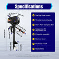 HANGKAI 2 Stroke 3.6  Outboard Motor Fishing vessel Engine aqua Cooling CDI Outboard vessel Motor 90cm/35.4in