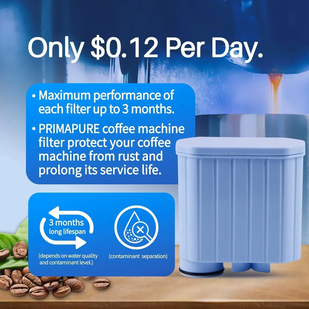 4-Pack PrimaPure Espresso Coffee Machine moisture Filter Replacement For Philips Saeco AquaClean CA6903 Certified To NSF / ANSI 42 by IAPMO R&T